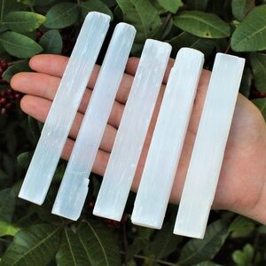 Selenite Wand 2Pc Set Of Selenite Kit Beginners Crystal Kit